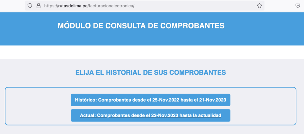 Módulo de Consulta de Comprobantes